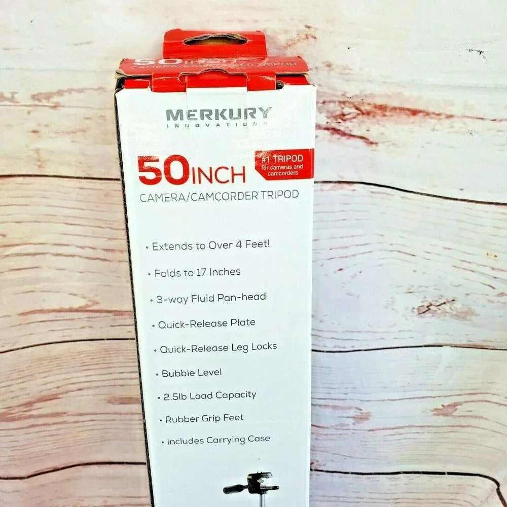Merkury Innovations Camera/Camcorder Extendable Black Tripod 50